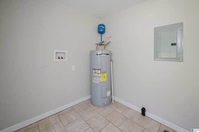 utilities with electric panel and water heater