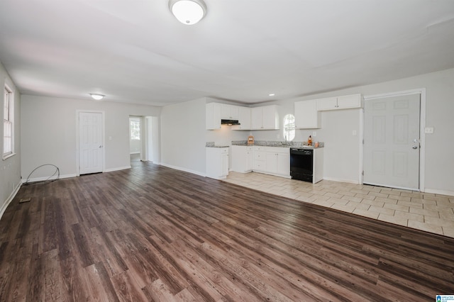 unfurnished living room featuring light hardwood / wood-style floors