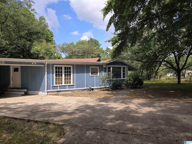 view of ranch-style home