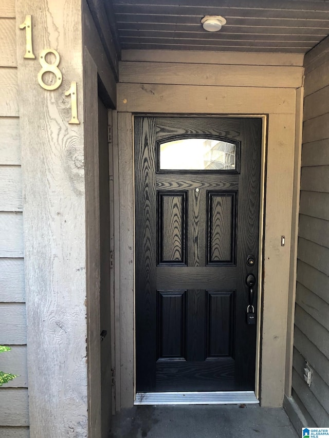 view of doorway to property