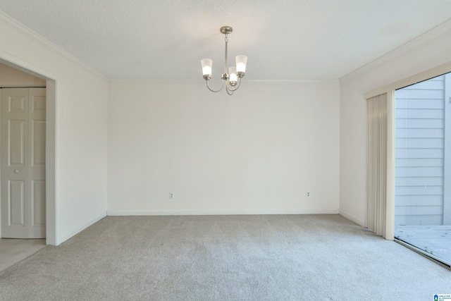 181 Cambrian Way Unit 181, Birmingham, AL 35242 - unfurnished room with light carpet, ornamental molding, a chandelier, and baseboards