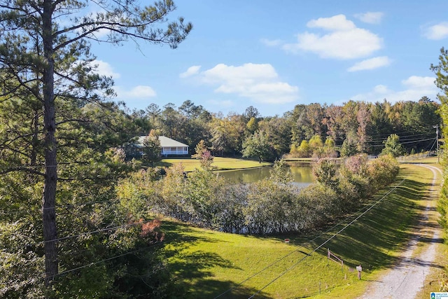 surrounding community featuring a yard and a water view