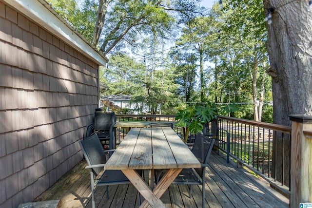 view of wooden terrace