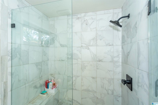 bathroom with walk in shower