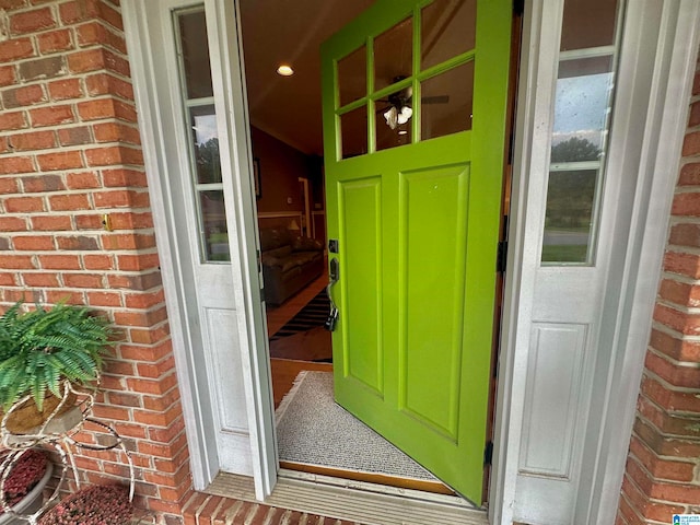 view of doorway to property