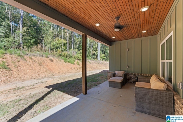 view of patio / terrace with an outdoor living space