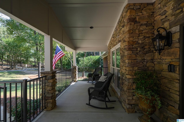 view of patio / terrace with a porch