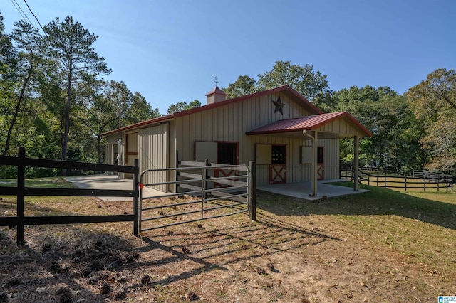 view of horse barn