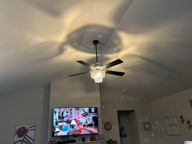 interior details with ceiling fan