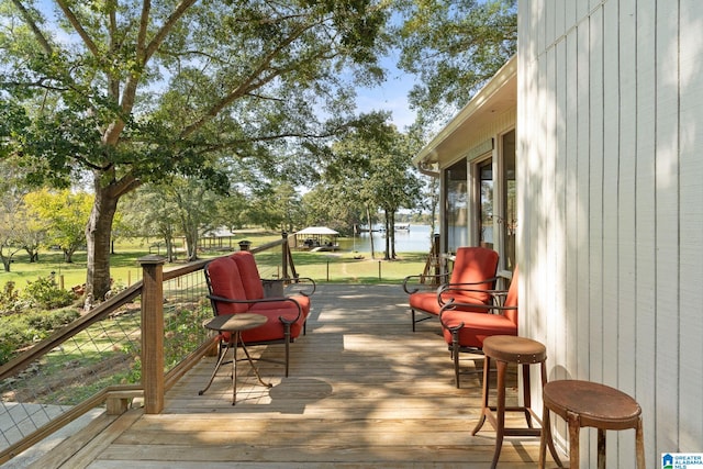 view of wooden terrace