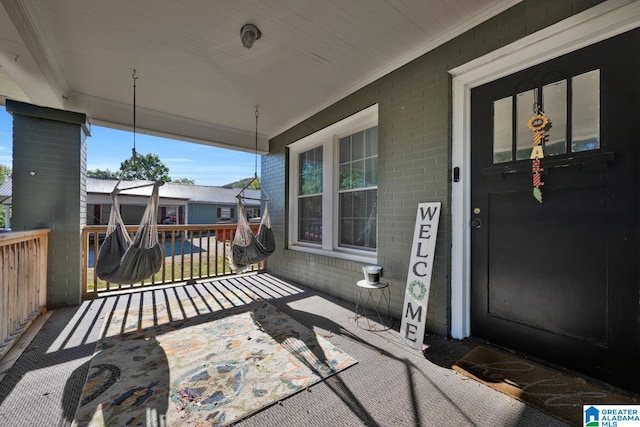 view of patio with covered porch