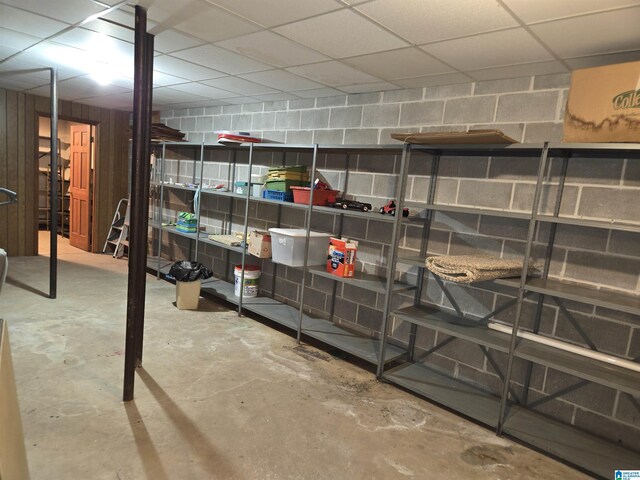 view of storage area