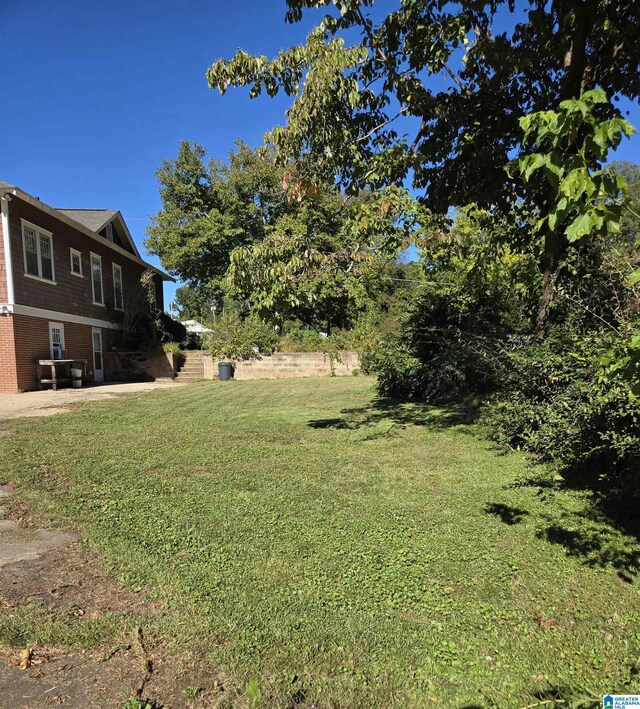 view of grassy yard