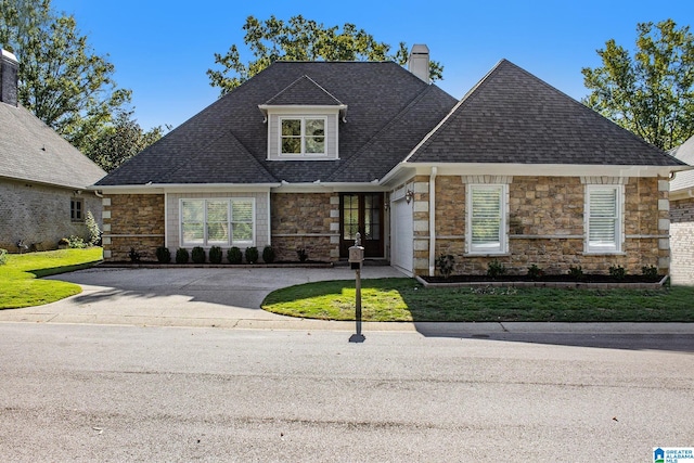 view of front of house with a front yard