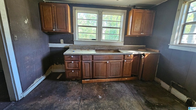 kitchen featuring dark hardwood / wood-style floors