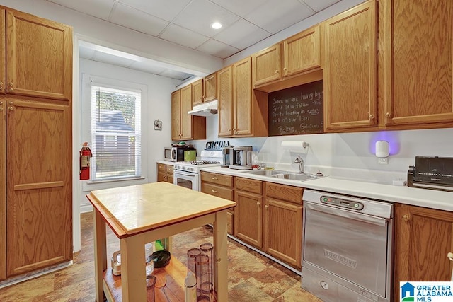 kitchen with stainless steel appliances and sink