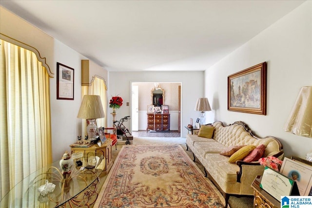 view of carpeted living room