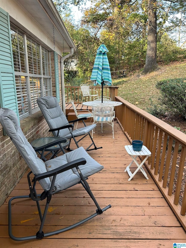 view of wooden terrace