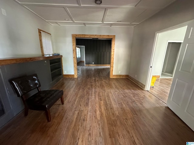 interior space featuring dark hardwood / wood-style flooring