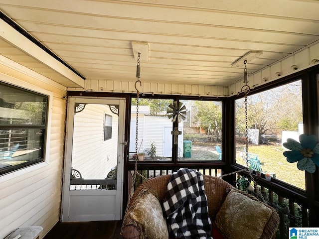 view of sunroom