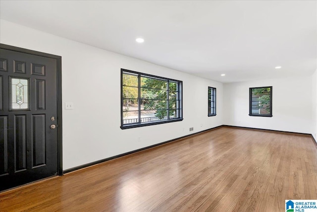 entryway featuring light hardwood / wood-style flooring