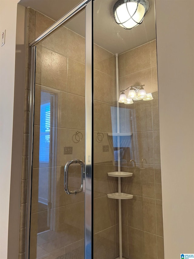 bathroom with an enclosed shower