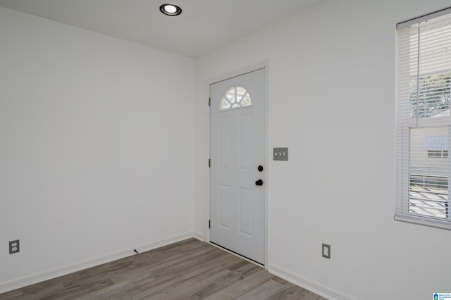 entryway featuring light hardwood / wood-style floors