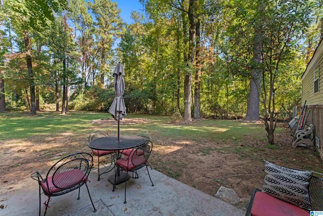 view of yard with a patio