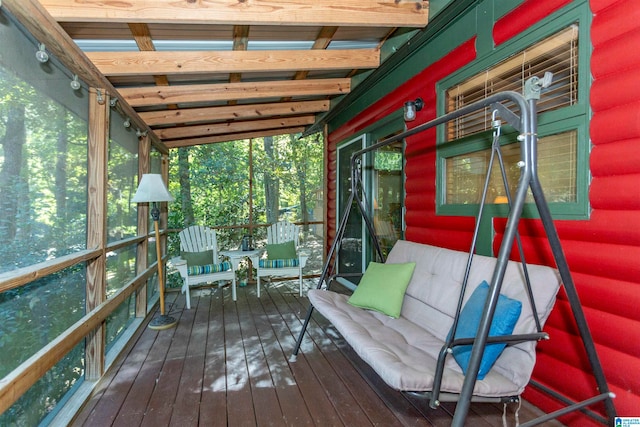 view of wooden deck