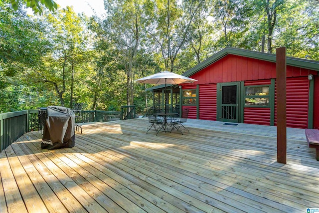 view of wooden deck