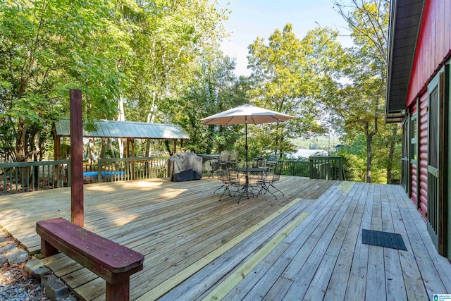 view of wooden deck