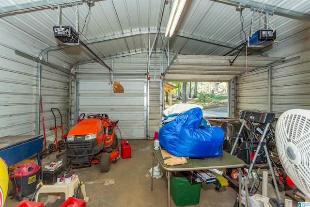 garage featuring a garage door opener