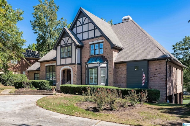 view of tudor-style house