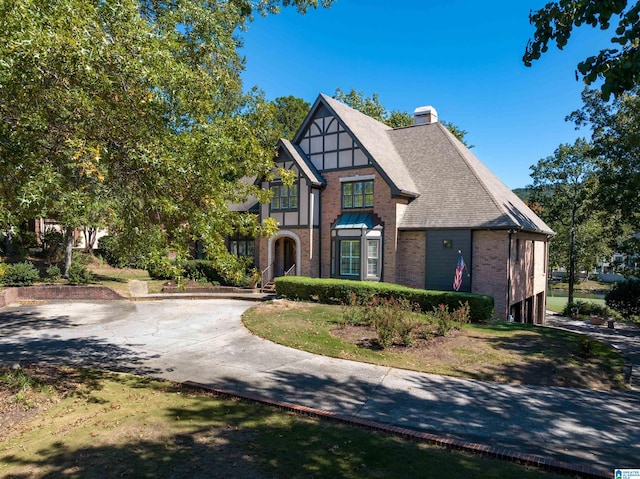 view of tudor-style house