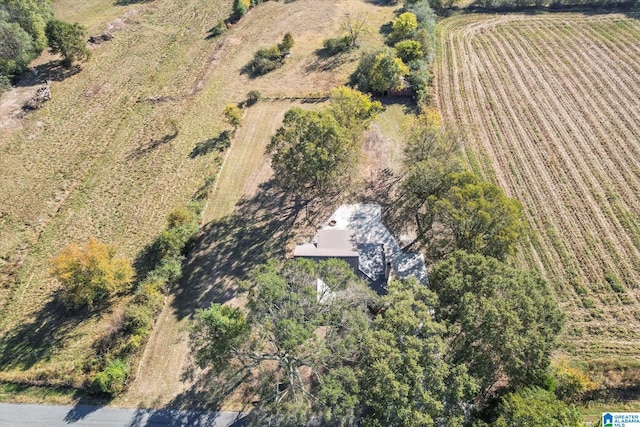 bird's eye view with a rural view