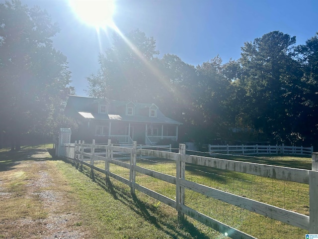 exterior space featuring a rural view