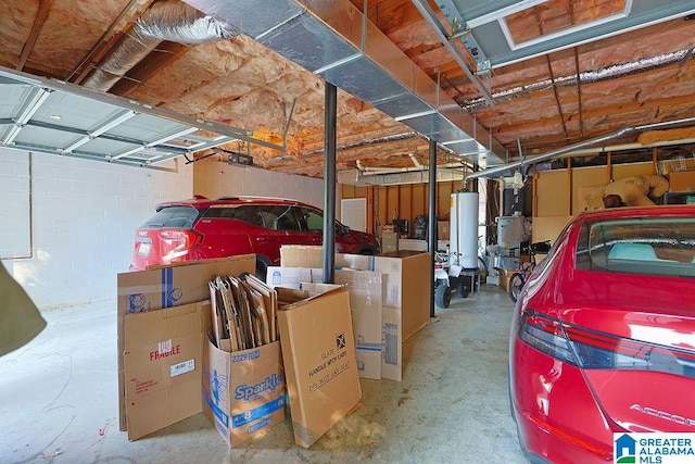 interior space featuring gas water heater