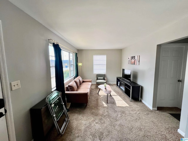 view of carpeted living room