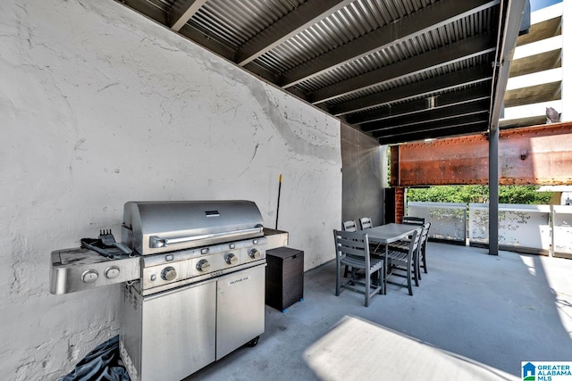 view of patio / terrace with area for grilling