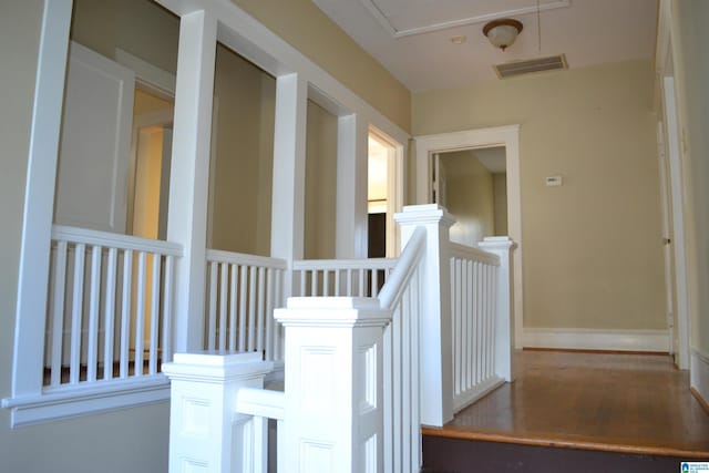2705 Caldwell Ave S, Birmingham, AL 35205 - hall with an upstairs landing and wood finished floors