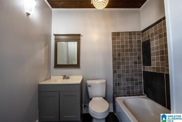 bathroom featuring toilet and vanity