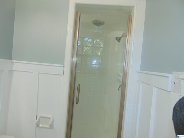 bathroom with an enclosed shower