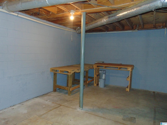 view of basement