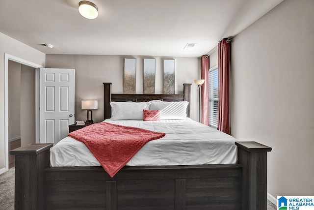 bedroom with carpet floors