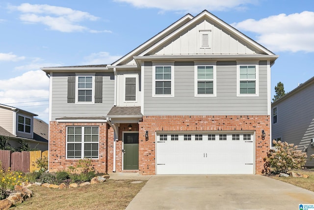 view of front facade with a garage