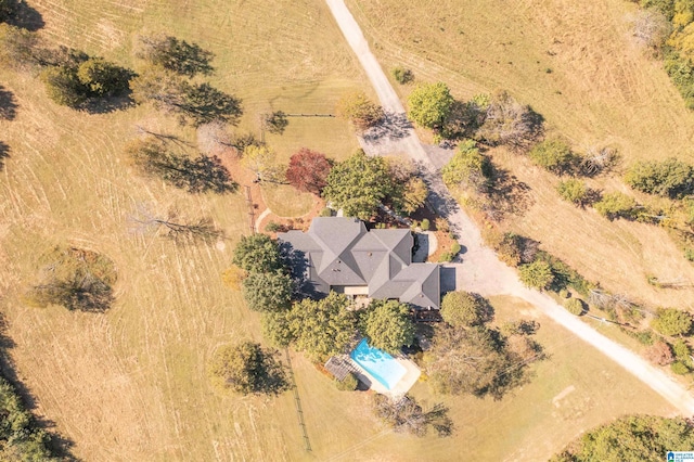 bird's eye view featuring a rural view