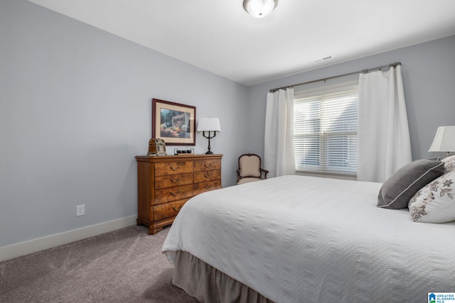 bedroom with carpet floors