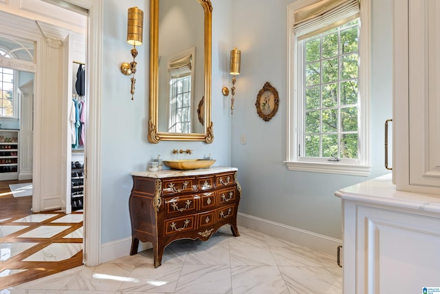 bathroom with vanity