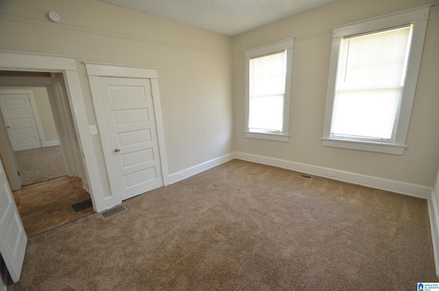 view of carpeted empty room