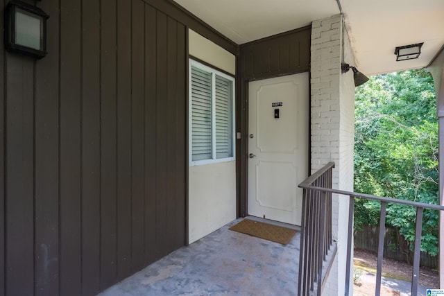 view of doorway to property